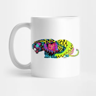 wild giant chinese tiger ecopop in mayan patterns art Mug